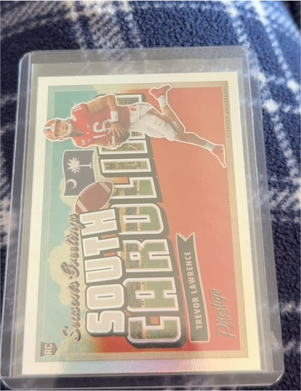 2021 Panini Prestige Season's Greetings #SG-1 Trevor Lawrence — front