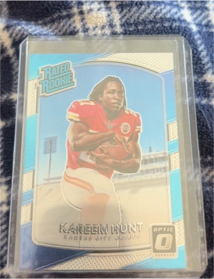 2017 Donruss Optic #182 Kareem Hunt Rated Rookie — front