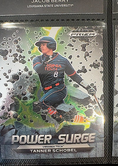 2022 Panini Prizm Draft Picks #PS-TS Tanner Schobel Power Surge — front