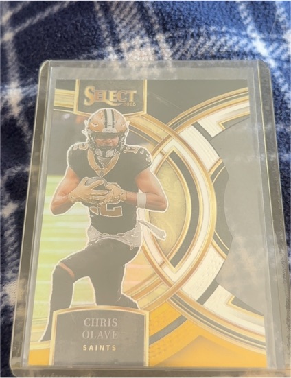 2023 Panini Select #164 Chris Olave Silver Prizms Die Cuts — front