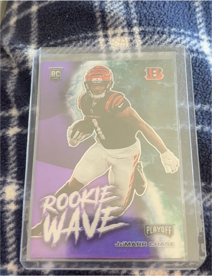 2021 Panini Playoff Rookie Wave #RW-JCH Ja'Marr Chase — front