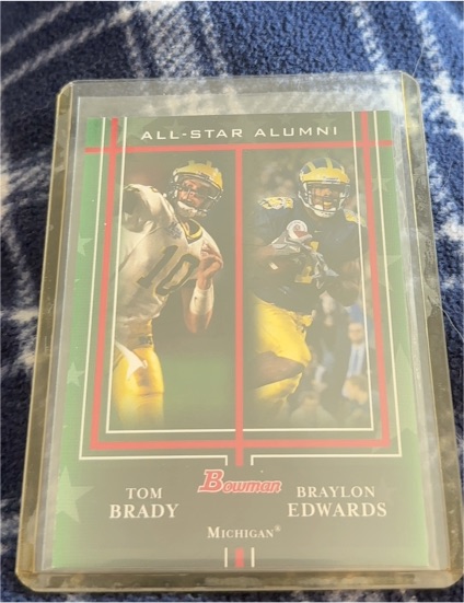 2009 Bowman All-Star Alumni #AAC9 Tom Brady / Braylon Edwards — front