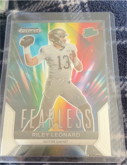 2024 Panini Prizm Draft Picks #F-RL Riley Leonard Fearless Rated Prospect — front