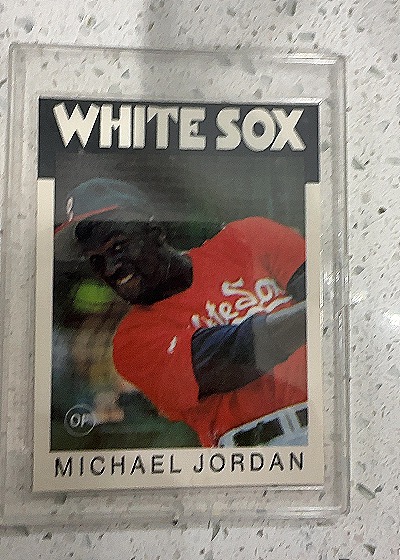 1990 Topps Tribute #O-SWC Michael Jordan White Sox Promo Card — front