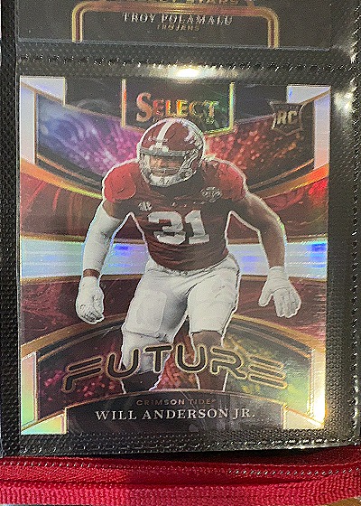 2023 Panini Select Draft Picks #FUT-14 Will Anderson Jr. Future Silver Prizm — front