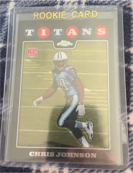 2008 Topps Chrome #TC186 Chris Johnson Rookie Card — front