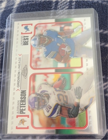 2010 Topps Chrome Gridiron Lineage #CGL-PH Adrian Peterson, Percy Harvin — front