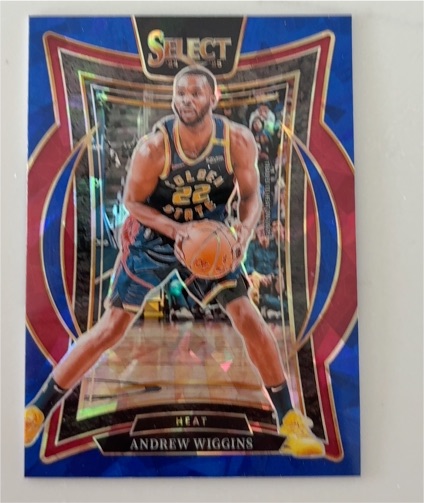 2024-25 Panini Select #5 Andrew Wiggins Blue Concourse Parallel Miami Heat — front