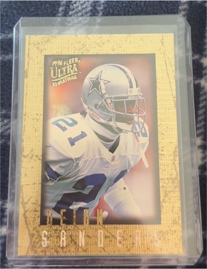 1996 Fleer Ultra Sensations #28 Deion Sanders — front