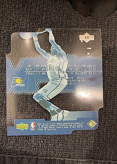 2000-01 Upper Deck Slam #22 Reggie Miller — back