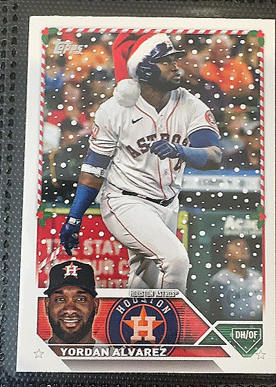 2023 Topps Holiday #H160 Yordan Alvarez — front