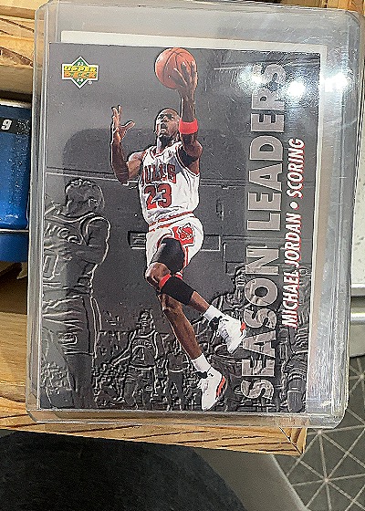 1993 Upper Deck #166 Michael Jordan Season Leader Scoring — front