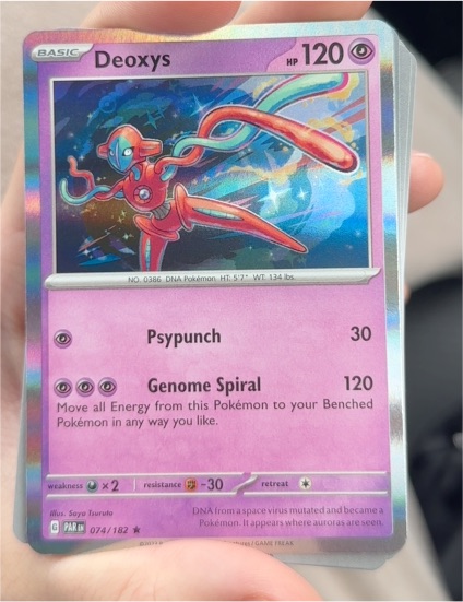2023 Pokémon SV04: Paradox Rift #074 Deoxys — front