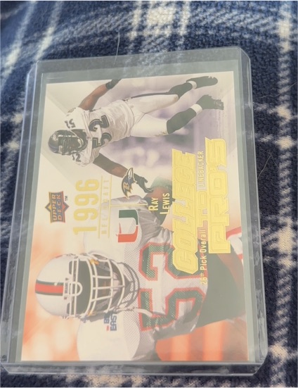 1996 Upper Deck College to Pros #CTP-RL Ray Lewis — front