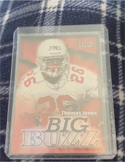 2000 Fleer Mystique #5 BB Thomas Jones Big Buzz — front