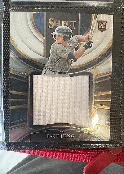 2023 Panini Select Rookie Jumbo Swatch #PJS-JJ Jace Jung — front