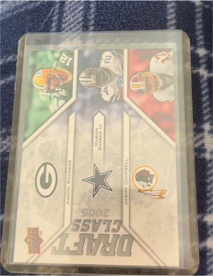 2009 Upper Deck Draft Edition #296 Aaron Rodgers/Marion Barber/Jason Campbell — front