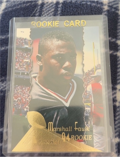 1994 Pinnacle #198 Marshall Faulk Rookie Card — front