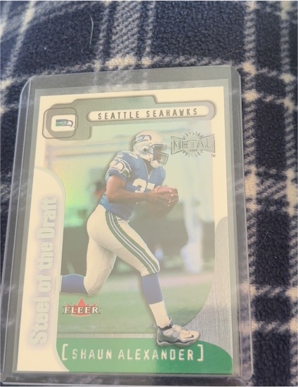 2000 Fleer Metal Steel of the Draft Shaun Alexander — front