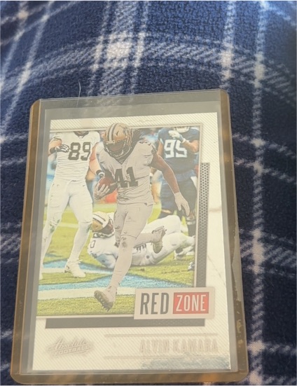 2020 Panini Absolute Red Zone #RZ-AK Alvin Kamara — front