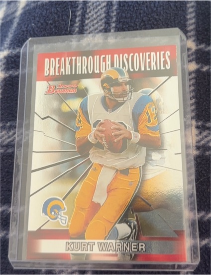 2000 Bowman Breakthrough Discoveries #BD2 Kurt Warner — front