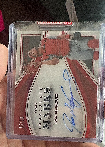 2023 Panini Immaculate Marks #IM-IR Ivan Rodriguez — front