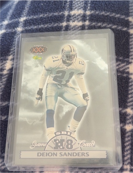 1995 Classic Super Bowl Foil #N8 Deion Sanders Cowboys — front