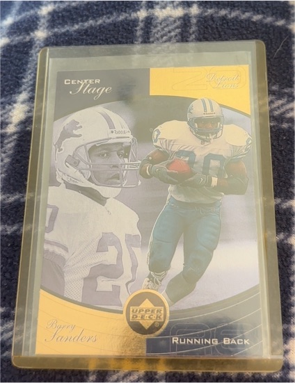 1995 Upper Deck Center Stage #CS2 Barry Sanders — front