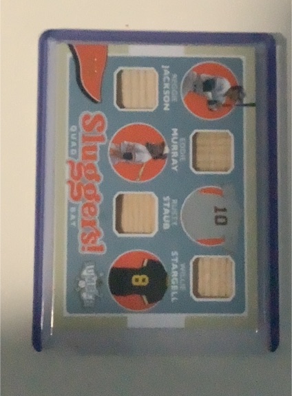 2024 Leaf Lumber Sluggers Quad Bat Carl Yastrzemski Willie McCovey Jim Wynn Orlando Cepeda — front