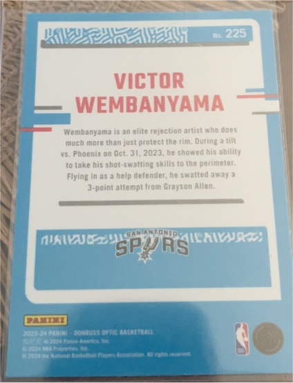 2023-24 Panini Donruss #225 Victor Wembanyama — front