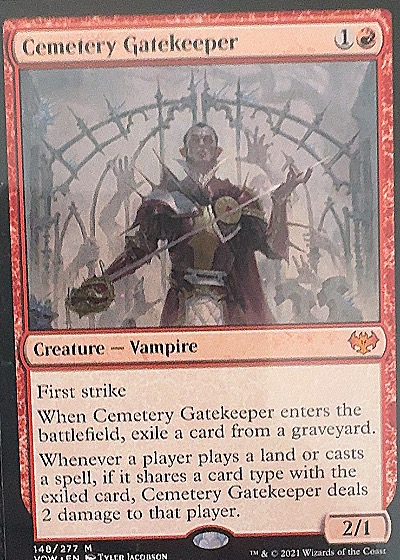 2021 Innistrad: Crimson Vow #148 Cemetery Gatekeeper — front