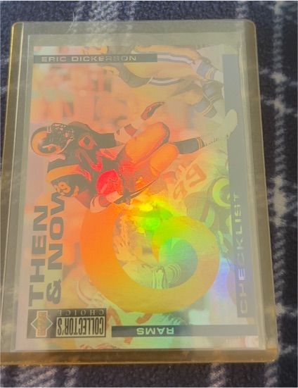 1994 Upper Deck Collector's Choice Then & Now Checklist #G Eric Dickerson — front