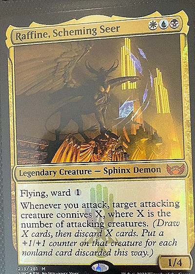 2022 Magic: The Gathering #213 Raffine, Scheming Seer — front