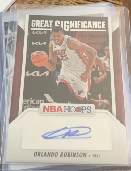 2024-25 Panini NBA Hoops Great Significance #GS-ORH Orlando Robinson — front