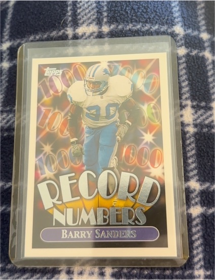 1999 Topps Record Numbers #RN4 Barry Sanders — front