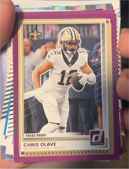 2025 Donruss #94 Chris Olave Press Proof Purple — front