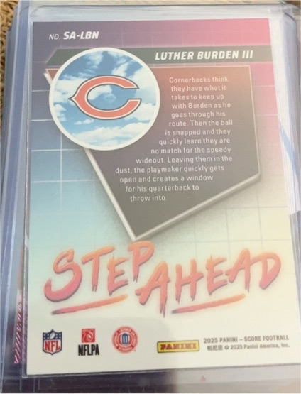 2025 Panini Score Football #SA-LBN Luther Burden III — front