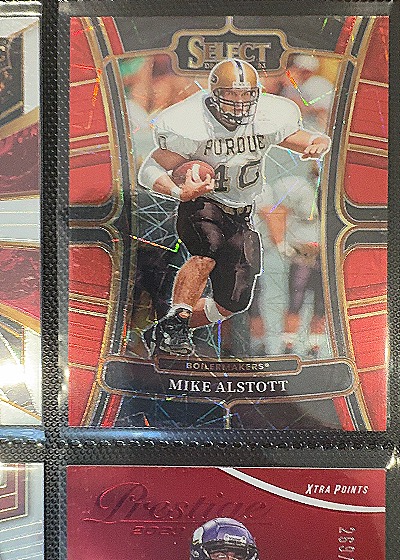 2023 Panini Select Draft Picks Red Lazer Prizm Mike Alstott — front