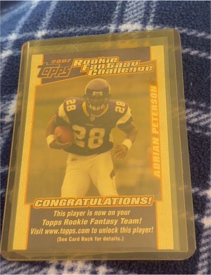 2007 Topps Rookie Fantasy Challenge #2 Adrian Peterson — front