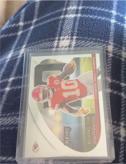 2021 Panini Playoff Behind the Numbers #BTN-THI Tyreek Hill — front