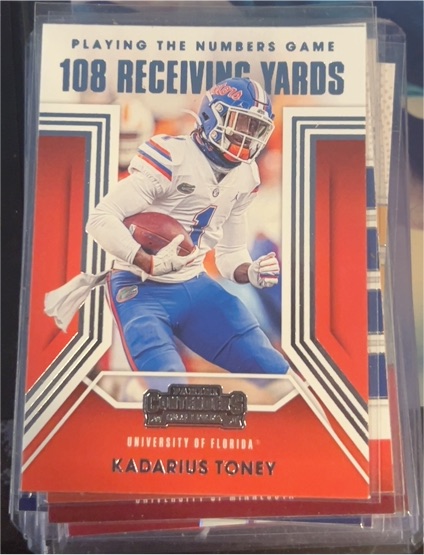2021 Panini Contenders Draft Picks #26 Kadarius Toney Playing the Numbers Game — front
