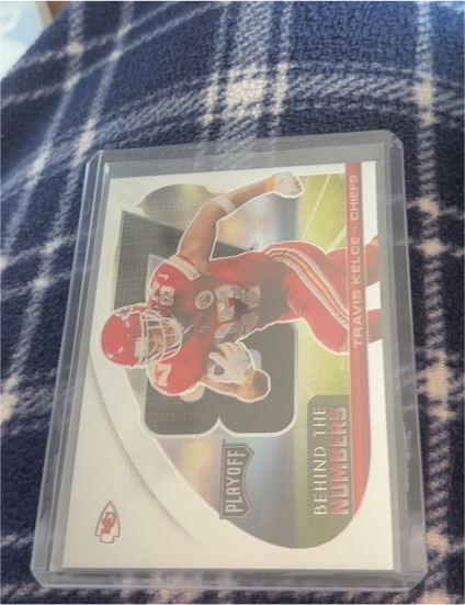 2021 Panini Playoff Behind the Numbers #BTN-TKE Travis Kelce — front