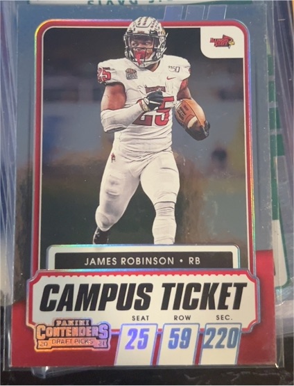 2021 Panini Contenders Draft Picks #72 James Robinson Campus Ticket — front