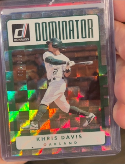 2017 Donruss Dominator #D-23 Khris Davis Oakland Athletics — front