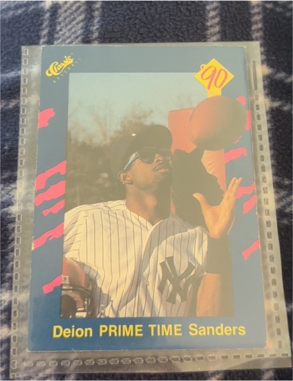 1990 Classic Baseball #21 Deion PRIME TIME Sanders — front