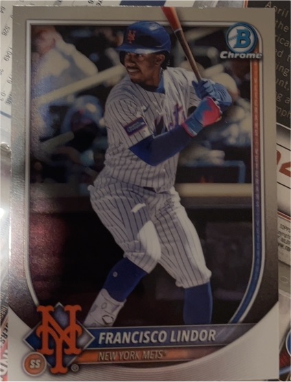 2025 Bowman Chrome #59 Francisco Lindor — front