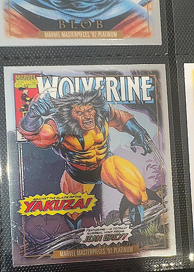 2024 Marvel Masterpieces '92 Platinum #94V Wolverine Variant Cover — front