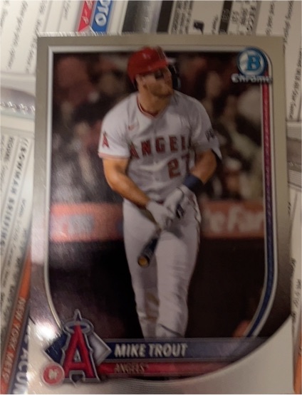2025 Bowman Chrome #27 Mike Trout — front