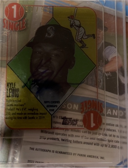 2020 Topps #1 Kyle Lewis — front