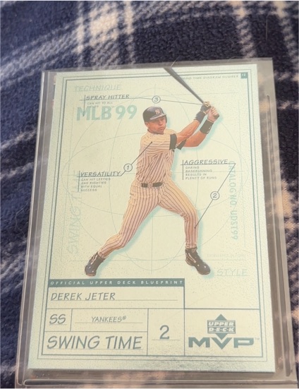 1999 Upper Deck MVP Swing Time #S12 Derek Jeter — front